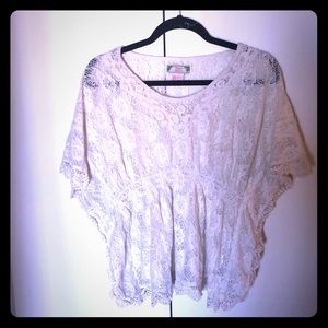 Lace cinched boho top